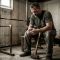 A man focusing on functional strength and manual work in a rugged environment.
